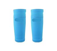YZDKR 1 Pair Soccer Shin Guard Pad Sports Knee Pads Calf Sleeve Sock Leg Support Football Compression Shin Pads for Adult para Baloncesto, Fútbol, Running(Blue,M)