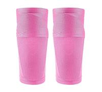 YZDKR 1 Pair Soccer Shin Guard Sleeves,Football Shin Pad Holder Protective Soft Calf Socks with Pocket para Baloncesto, Fútbol, Running(Pink,S)