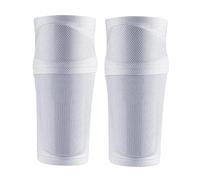 YZDKR 1 Pair Soccer Shin Guard Sleeves,Football Shin Pad Holder Protective Soft Calf Socks with Pocket para Baloncesto, Fútbol, Running(White,S)