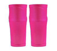 YZDKR 1 Pair Soccer Shin Guard Sleeves,Football Shin Pad Holder Protective Soft Calf Socks with Pocket para Baloncesto, Fútbol, Running(Rose Red,M)