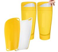 YZDKR 1 Pair Soccer Shin Guards - Adult Protective Pads with Sleeves Cushion Protection para Baloncesto, Fútbol, Running(Yellow,L)