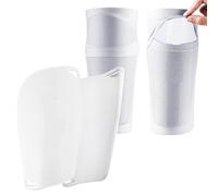YZDKR 1 Pair Soccer Shin Guards Sleeves with Inserted Pocket Cushion Protection Reduce Shocks para Baloncesto, Fútbol, Running(White,L)