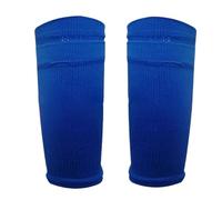 YZDKR 1 Pair Sports Soccer Shin Guard Pad Football Shin Pads Support Calf Sleeve Shinguard for Adult para Baloncesto, Fútbol, Running(Blue-Only Socks,S)