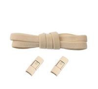 YZDKR 1 par de cordones zapatos coloridos con cierre Metal, sin, planos elásticos, zapatillas corbatas, accesorios for para calzado de todas las edades(Beige)