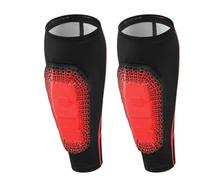 YZDKR Calf Compression Sleeves with EVA Pad for Men & Women - for Basketball Running Football para Baloncesto, Fútbol, Running(Black Red-2Pcs,L)