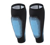 YZDKR Calf Compression Sleeves with EVA Pad for Men & Women - for Basketball Running Football para Baloncesto, Fútbol, Running(Black Blue-2Pcs,L)
