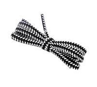YZDKR Cordones de tipo plano repuesto for zapatos para calzado de todas las edades(Black White,180 cm)