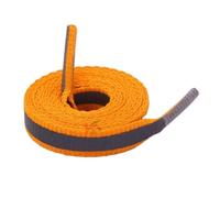 YZDKR Cordones planos reflectantes for zapatos de corredor, cordones luminosos seguridad, Unisex, for deportes, baloncesto, lona, 1 par para calzado de todas las edades(Orange)