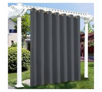 YZDKR Cortinas de Patio for Exteriores, Cortinas Extra Anchas, Impermeables con Aislamiento térmico for, películas for porches, cenadores y pérgolas para Patio, Gazebo(Dark Gray,1PCS_W100XH120IN)