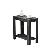 YZDKR Mesa Auxiliar Estrecha for sofá con Espacios de Almacenamiento Abiertos 2 Niveles, Mesa Moderna for Sala Estar, Oficina, mesita Noche for condominios y Apartamentos para Sala de Estar y Oficina