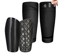YZDKR Soccer Shin Guards for Adults Shin Guards with Sleeves, Lightweight, Protective Soccer Equipment para Baloncesto, Fútbol, Running(Black,L)