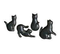 Yzdysg 4 tiradores de hierro con forma de gatos, tiradores únicos para puertas de cajones, manijas de cocina, dormitorio, muebles, manijas de muebles y pomos para aparadores únicos