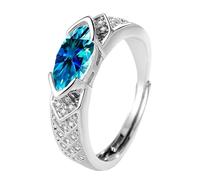 Yzdysg Anillos ajustables con diamantes de moissanitas, decoración para mujeres de moda, promoviendo estilos elegantes y desgaste del estado de ánimo, See dimensional drawing, Metal