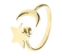 Yzdysg Anillos de oro y plata anti estrella luna alivio del estrés Spinner meditación