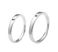 Yzdysg Anillos de plata para amantes del sol y la luna, anillos de promesa de boda para niñas, madre, hija, hermana, miembros de la familia