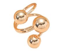 Yzdysg Anillos de tamaño ajustable con esfera brillante abierta para hombres y mujeres, joyería elegante para fiestas y uso diario, As shown, Metal