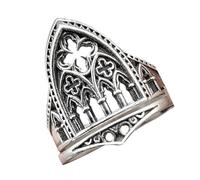 Yzdysg Anillos, diseño vintage de cruces huecas, anillos de aleación resistentes con un diseño retro de cruces para ocasiones especiales, As shown, Metal