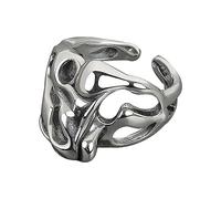 Yzdysg Anillos punk de aleación con dos manos que el corazón gótico amor corazón gesto manos circón cruz para joyería de Halloween