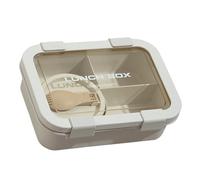 Yzdysg Contenedor de almuerzo resistente con compartimentos para uso profesional, a prueba de fugas, fácil de usar, materiales de paja de trigo, fiambrera, apto para lavavajillas