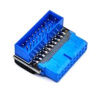 Yzdysg Placa base de escritorio USB 3.2 GEN1 19 pines/20 pines, adaptador de codo de giro de 90 grados