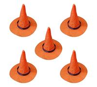 Yzdysg Sombreros de bruja y escoba, sombrero decorativo pequeño de bruja para Halloween, suministros de manualidades