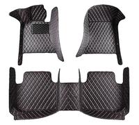 YZECEBNF para Seat Altea 2006-2015 Coche Alfombrillas Cuero, Antideslizantes Cobertura Completa Alfombras Alfombrilla Delanteras Moqueta Impermeable Protección Interior Accesorios,C/Black Red