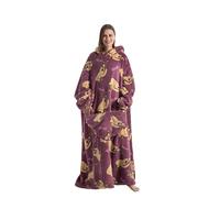 Yzehomijia Couverture à Capuche Portable pour Femmes et adultes - Couverture Avec Manches - Couverture douce et chaude pour habiller en Cadeau pour AMIE, Maman ou mère (Sloth)