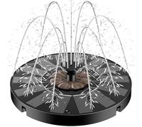 Yzert 2025 Nuevo Fuente Solar, Bomba de Agua Solar con 7 en 1 Boquillas & 4 Fijadores Fuente para Estanque para Jardín, Estanque, Exterior, Baño de Pájaros, Recipiente para Peces
