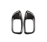 YZHIQIANG 2 PCS Estilo de Fibra de Carbono Abdominales Cubierta de Marco de decoración de Asiento de Coche Cromado Ajuste for Jaguar XE F-Ritmo F Accesorios Pace X761 Recorte Interior