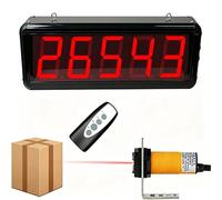 YZHYYDS Contador de Línea de Producción, Contador Digital con Sonda de Haz Infrarrojo, Rango de Conteo de 5 Dígitos 0-99999, Distancia del Sensor 5M, para Líneas de Montaje y Talleres