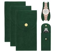 YZIRVNZ 3 Pcs Estuche Relojes De Hombre, Porta Relojes De Viaje, Funda Reloj, Duradero Para Joyas Al Aire Libre, Bolsa Para Reloj Portátil Con Pulsador Para Viajes Organizador De Relojes De Joyería