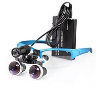 YZJJ Lupa Quirúrgica Dental con Luz LED 2.5X / 3.5X, Gafas Binoculares con Ajuste Bidireccional y Diadema, Lupa Médica con Amplio Campo de Visión y Profunda Distancia de Trabajo