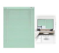 YZJTSXQHY Estores Venecianas Persiana Veneciana Aluminio, Cortinas de Parasol horizontales, Persianas protección Visual Personalizables 25 40 60 90 100 117 129 130 155 160 185 200 215 cm(Light green)