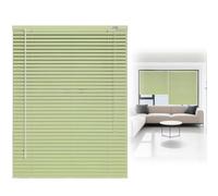 YZJTSXQHY Estores Venecianas Persiana Veneciana Aluminio, Cortinas de Parasol horizontales, Persianas protección Visual Personalizables 25 40 60 90 100 117 129 130 155 160 185 200 215 cm(verde)