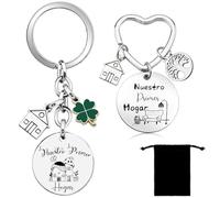 YZLPLP 2 Piezas Llavero Nuevo para Hogar, Llavero de Pareja, Nuestro Rrimer Hogar 2025, Nuevo Hogar, Regalos de Inauguración de la Casa, Regalos Cálidos para Parejas Llavero Nuevo Hogar (1)