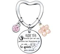 YZLPLP Llavero de nieta para Mujer nieta Regalos de cumpleaños de Abuelo o abuela a nieta Llavero Regalos paraNIETA Gracias por ser una persona tan Importante en mi vida