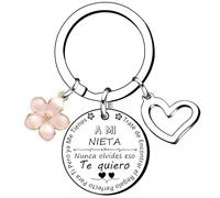 YZLPLP Llavero de nieta para Mujer nieta Regalos de cumpleaños de Abuelo o abuela a nieta Llavero Regalos para Navidad nietaA MI nieta Nunca olvides eso Te quiero