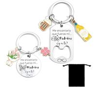 YZLPLP ¿Quieres Ser Mi Madrina? Padrinos 2ps Regalo Padrinos Bautizo Llavero Llavero Padrino y Madrina del Padrino Madrina idea Regalo Navidad Padrino y Madrina Regalo día de Pascua Ba (2)