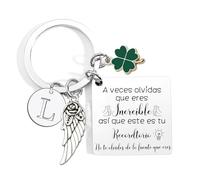 YZLPLP Recordatorio A - Z 26 inicial llavero inspirador para hija hijo madre padre amigo colega cumpleaños navidad graduación “A veces olvidas que eres increíble así que este es tu Recordatorio” (L)