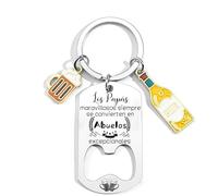 YZLPLP Regalo Abuelo Llavero Los Papás Maravillosos Se Convierten en Abuelos Excepcionales | Anuncio de embarazo | Llavero Abuelo | Regalo para Futuro Abuelo, Embarazo