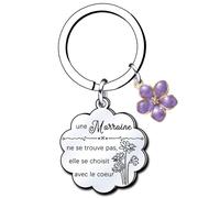 YZLPLP Regalo madrina,regalos madrina llavero,regalo madrina llavero,regalo de cumpleaños para madrina llavero"una madrina no se encuentra, ella elige con el corazón", 18, L