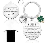 YZLPLP Regalo Padrino Llavero¿Quieres Ser Mi Padrino? bautizo propuesta Regalo Original de Padrino Regalo Padrino Regalos Navidad Padrino Ideas Regalo Padrino Bautizo Regalos para Un Padrino