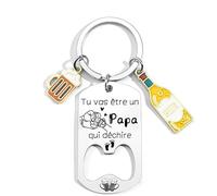 YZLPLP - Regalo para el embarazo personalizado, llavero para un futuro papá, futuro abuelo, futuro padrino, regalo futuro para el futuro padrino, 1, L