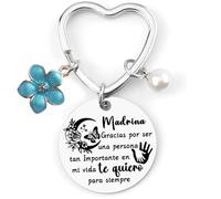 YZLPLP Regalos madrina, madrina llavero, madrina llavero mujer, llavero familiar, cumpleaños, navidad, boda madrina Gracias por ser una persona tan Importante en mi vida te quiero