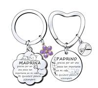 YZLPLP Regalos madrina, madrina llavero, madrina llavero mujer, llavero familiar, cumpleaños, navidad Primas de sangre,Hermanas de corazon,Amigas por elección