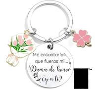 YZLPLP Regalos para Damas de honor Llavero Ideas originales Quieres ser mi Dama de Honor Detalle idea regalos originales Peticion Damas de honor regalo boda novios (Dama) (1)