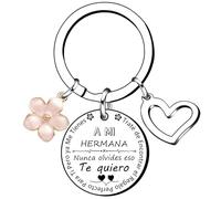 YZLPLP Siempre mi hermana por siempre mi amiga llavero para hermana, regalos de hermana personalizado,A MI Hermana Nunca olvides eso Te quiero