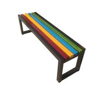 YZMJXNYY Banco de Parque Sin Respaldo, Banco con Estructura de Metal de Madera, con Capacidad for 3-6 Personas, Adecuado for Hospitales, Escuelas, Plazas, Estaciones Y Lugares Públicos(Brown,150cm)