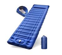 YZMXIY Colchoneta de dormir autoinflable, 12 cm de grosor, ultraligera, cama de aire para campamento individual con bomba de pie integrada y colchón compacto impermeable para dormir para senderismo al