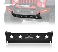 YZONA JK - Cubierta de parachoques delantera de acero compatible con Jeep Wrangler JK 2007-2018 de 2 puertas y 4 puertas, placa de protección inferior para motor todoterreno atornillada (no apto para